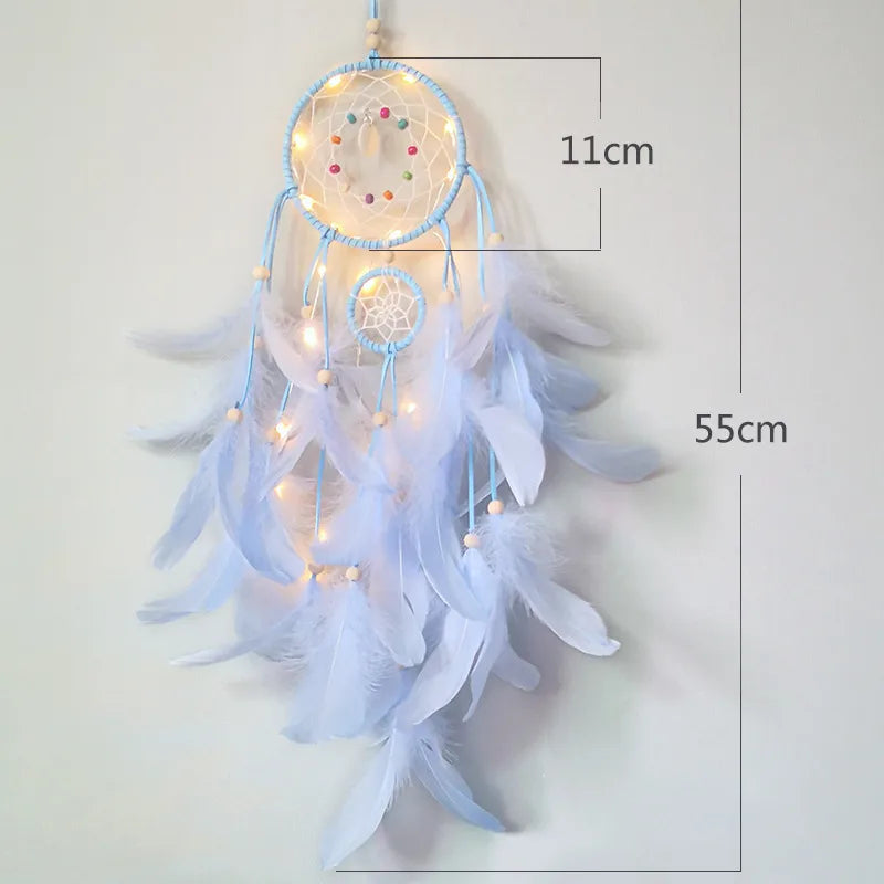 Simple Style Solid Color Wooden beads Feather Iron Dreamcatcher Wall Art