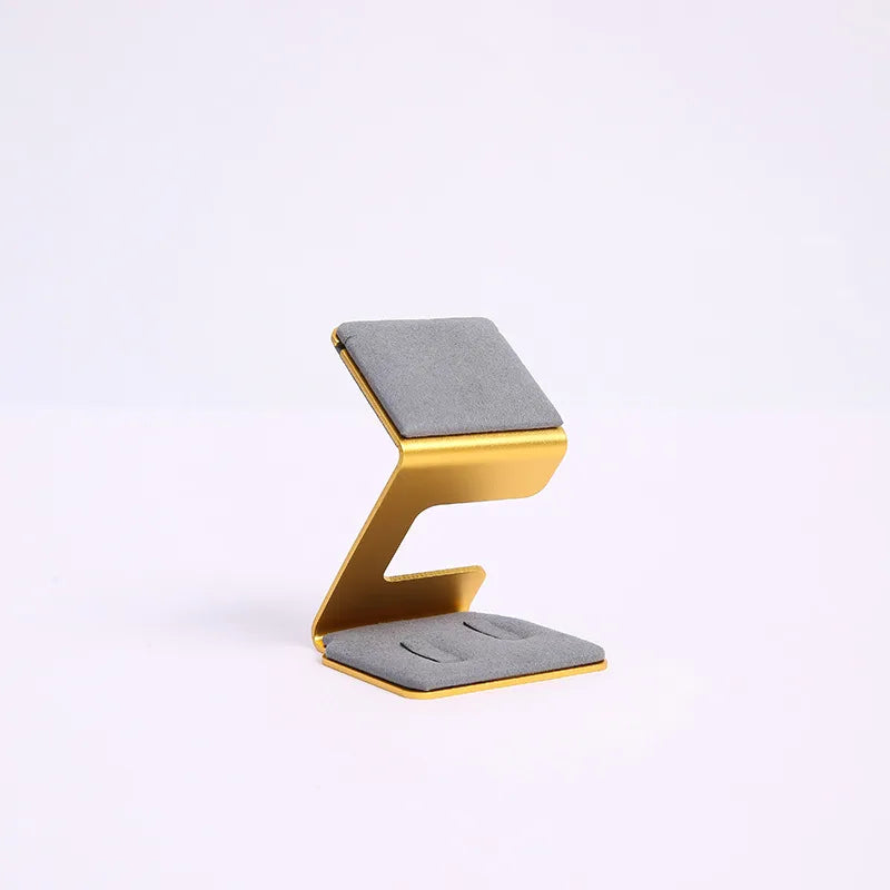 1 Piece Microfiber Aluminium Alloy Elegant Modern Style Geometric Jewelry Display Jewelry Rack