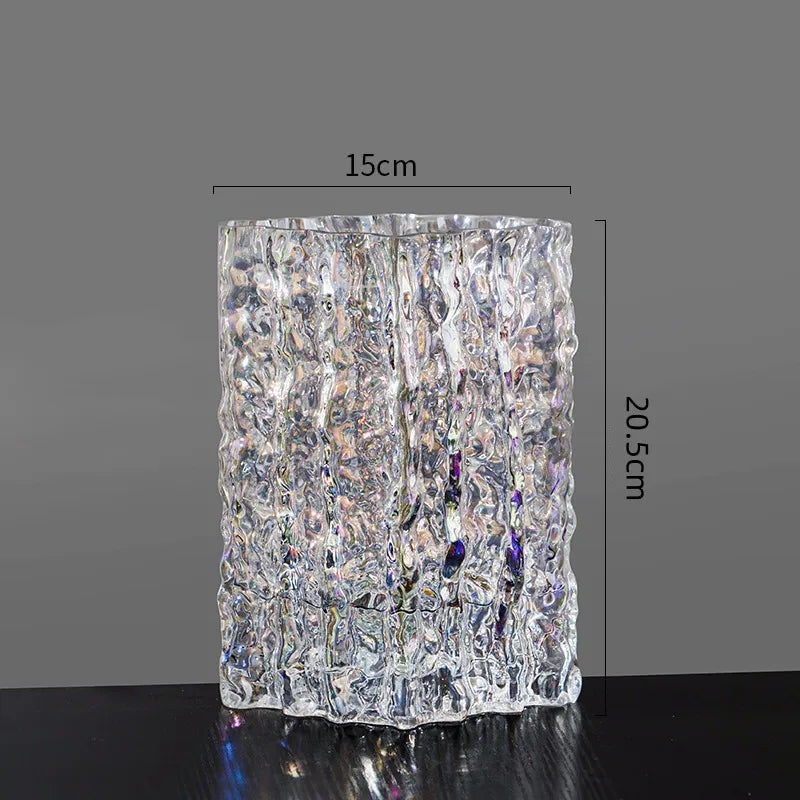 Simple Style Solid Color Glass Vase Artificial Decorations