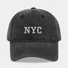 Retro American NYC Letter Embroidery Soft Top Baseball Cap Women's Sporty Summer Hat Face Slimming Men's Sunshade Cap