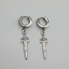 Straight supply earrings ear clip Hanging Sword Men's personality creative fashion Korean temperament long street boys eardrop earring