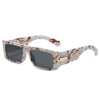 vintage style geometric ac square full frame men's sunglasses
