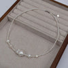Baroque Shape Pearl Necklace Natural Freshwater Pearls Women's Elegant Minimalist Autumn Winter Trendy Choker Neck Chain