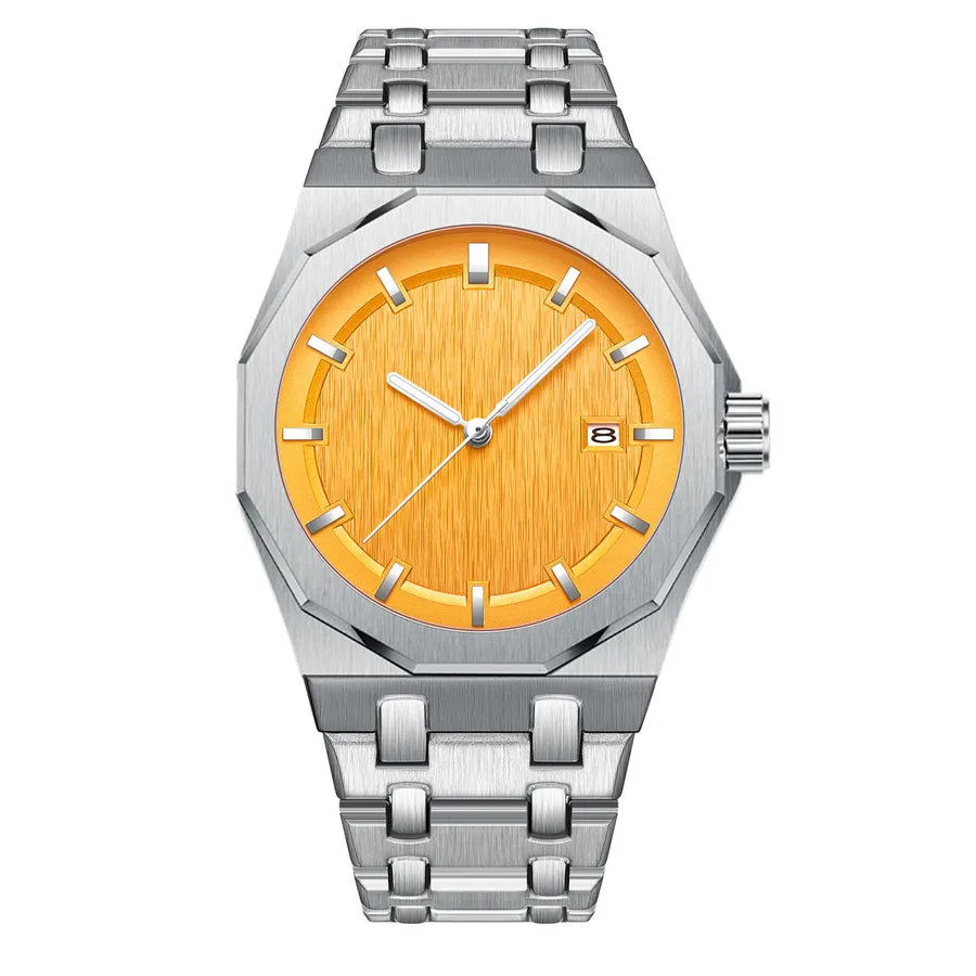 Retro Classic Style Solid Color Butterfly Double Snap Quartz Watch Men's Watches