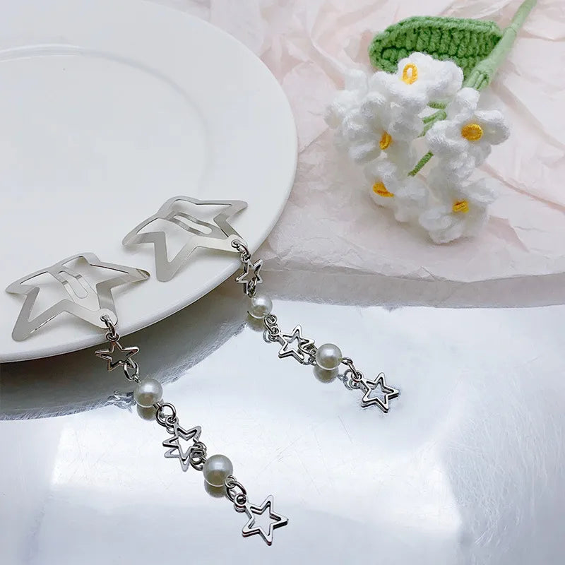 IG Style Y2K Women's Star Alloy Charm Hair Clips