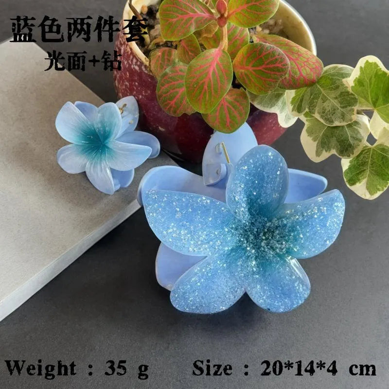 Elegant Classic Style Women's Flower Resin Hair Claws
