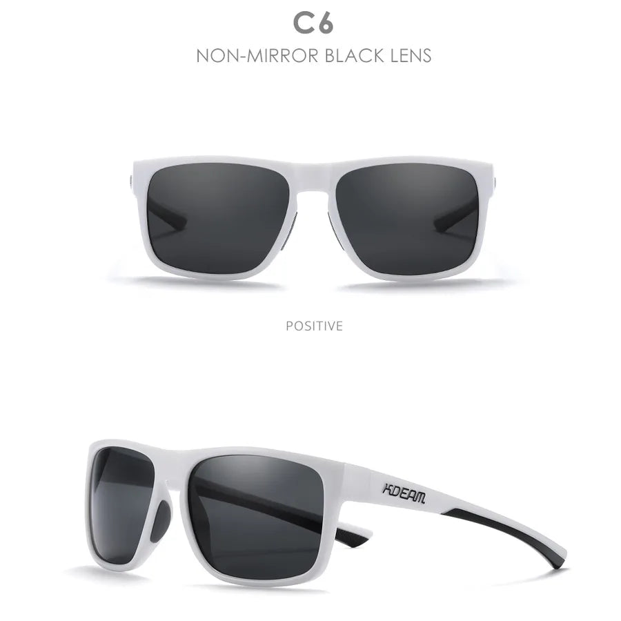 casual sports solid color pc square full frame men's sunglasses