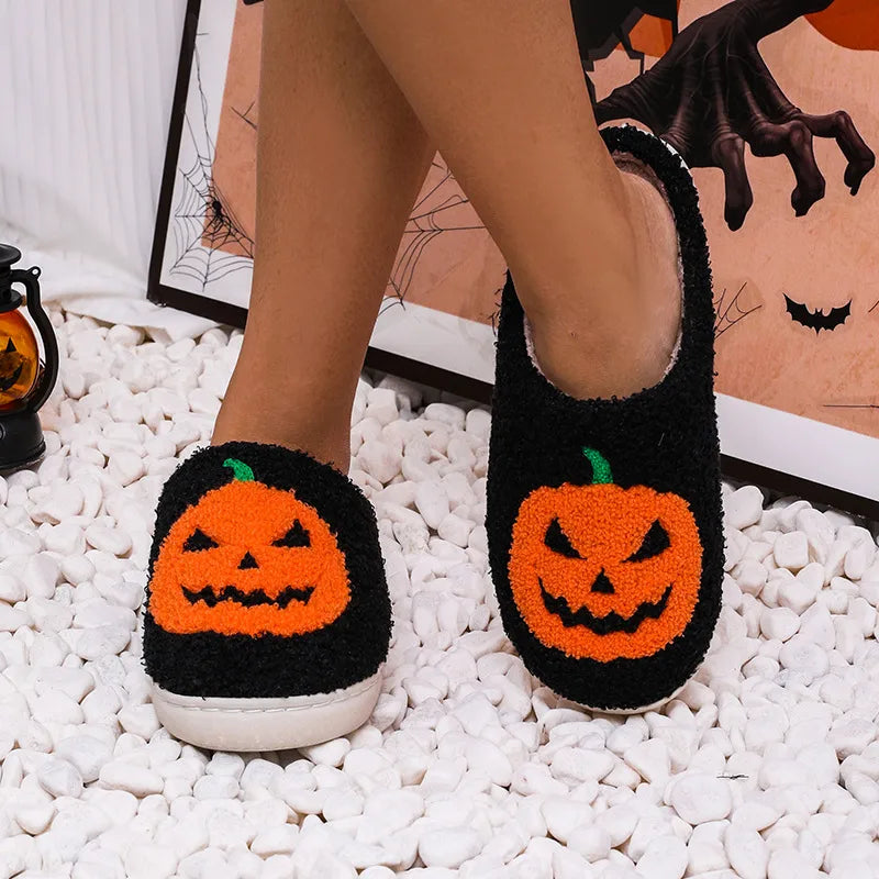 Casual Unisex Pumpkin Round Toe cotton shoes