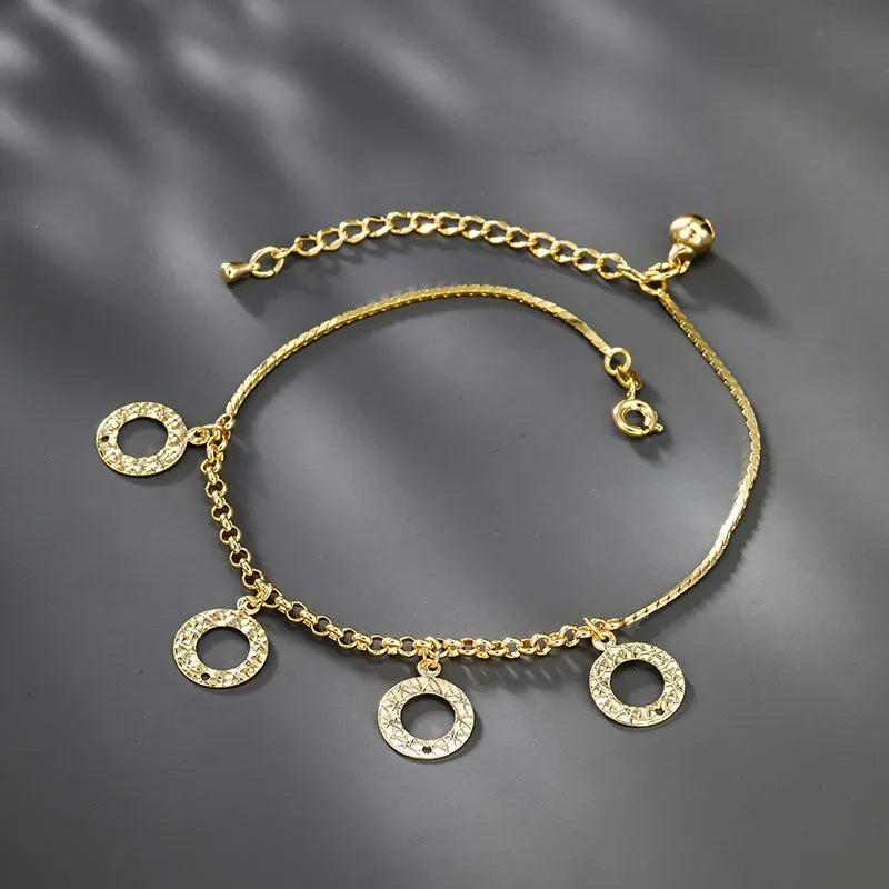 Wholesale Jewelry Elegant XUPING Simple Style Geometric Copper 18K Gold Plated Plating Anklet