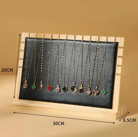 1 Piece solid wood Flannel Simple Style L Shape Jewelry Display