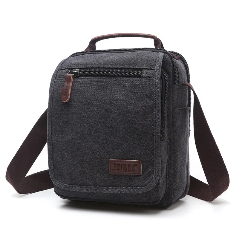 new canvas bag men's messenger bag Korean shoulder bag handbag multi-pocket ID bag a generation of hair