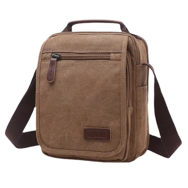 new canvas bag men's messenger bag Korean shoulder bag handbag multi-pocket ID bag a generation of hair