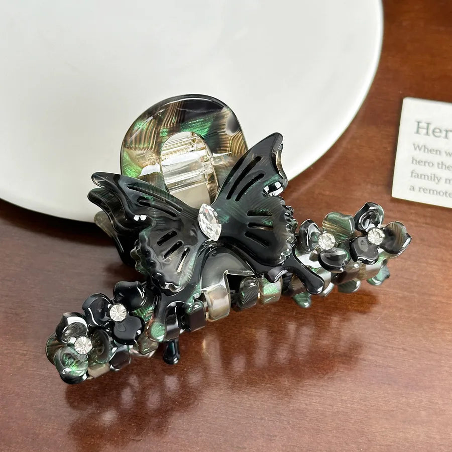 Dove High-End Diamond Butterfly Hair Clip Medium Size Versatile Hair Accessories For Women Acetate Material Hair Grips Tail Clips