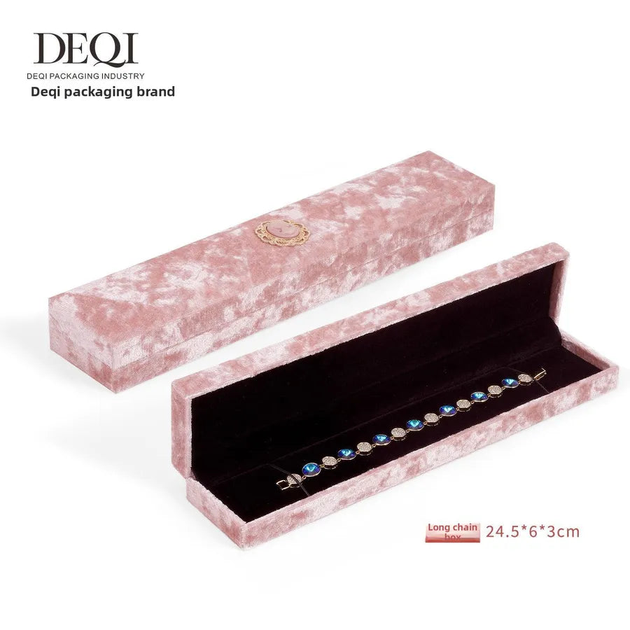 1 Piece Flannel Elegant Simple Style Daily Date Solid Color Jewelry Boxes