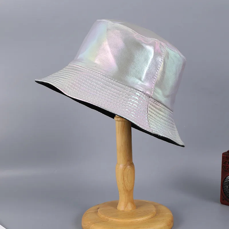 Women's Casual Japanese Style Commute Light panel Wide Eaves Bucket Hat