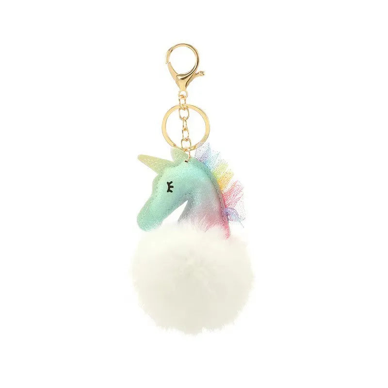 simple style color block alloy women's keychain
