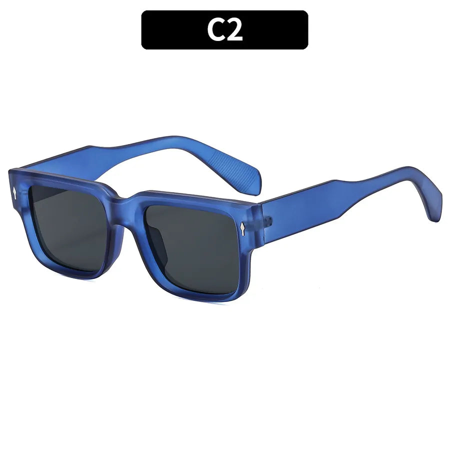 Simple Style Streetwear Solid Color Pc Square Full Frame Men's Sunglasses