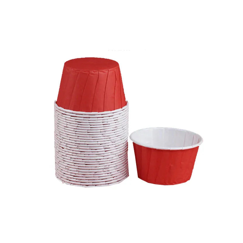 Simple Style Solid Color Coated paper Bakeware cake cups