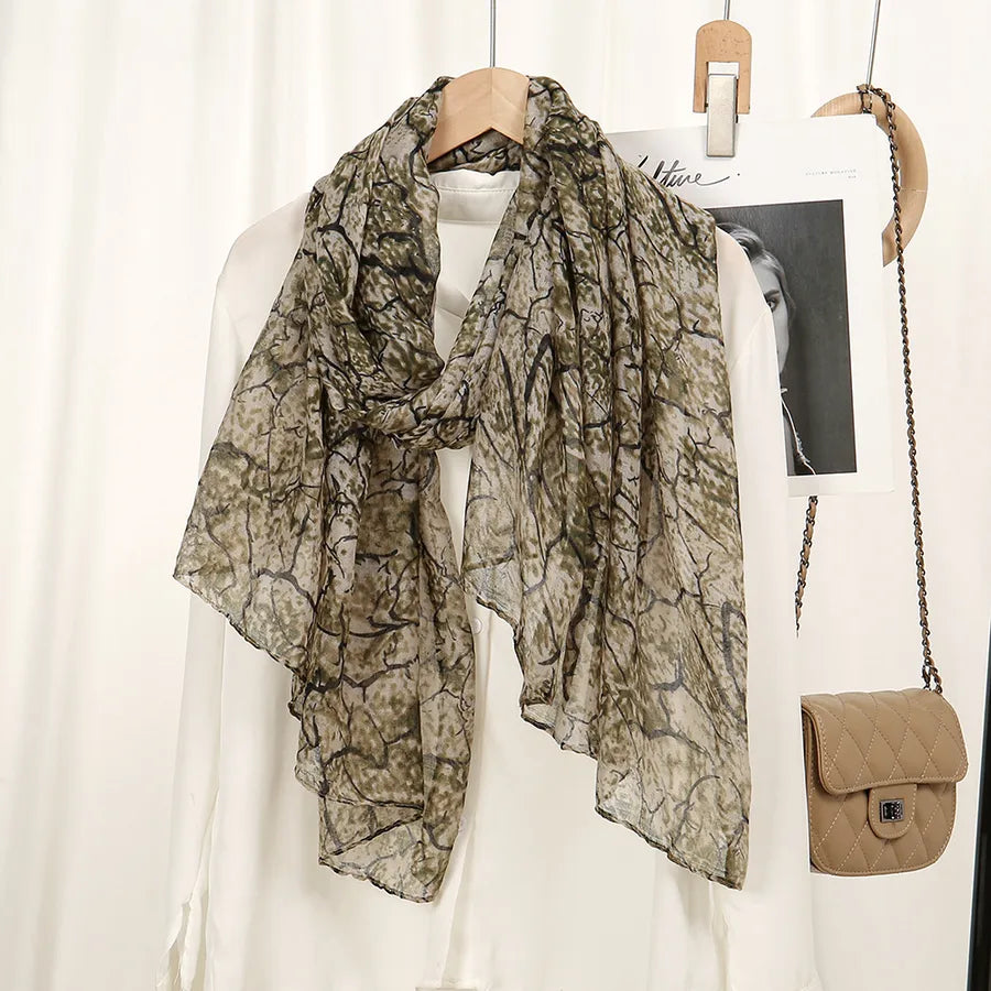 Women's Simple Style Color Block Voile Scarf