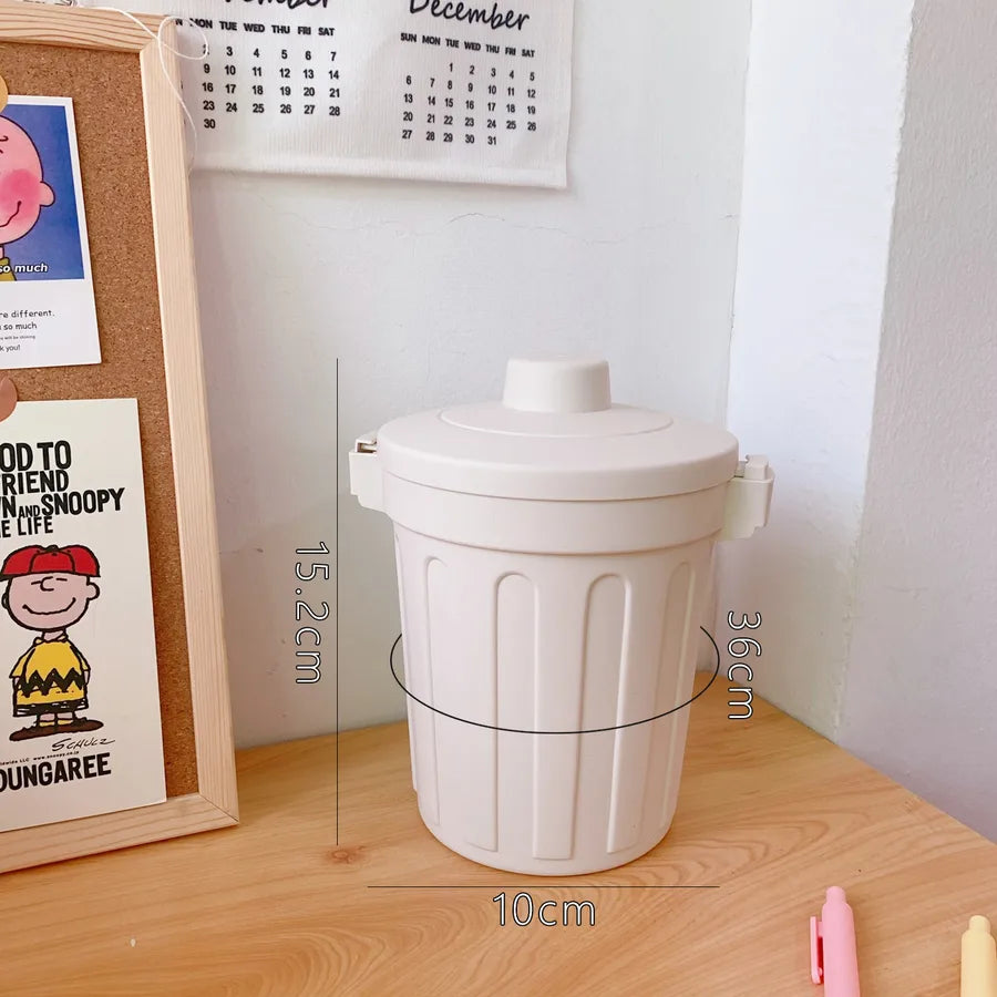fashion desktop small trash can barrel bedroom creative mini storage box