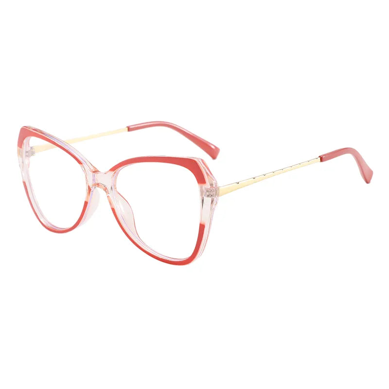 Elegant Daily versatile Advanced Sense Solid Color Pc Cat Eye Full Frame Women's Sunglasses