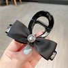 Black Fabric Medium Butterfly Knot Hair Clip Sweet Half Updo Hair Clip Women's Headwear Casual Style Hair Accessories