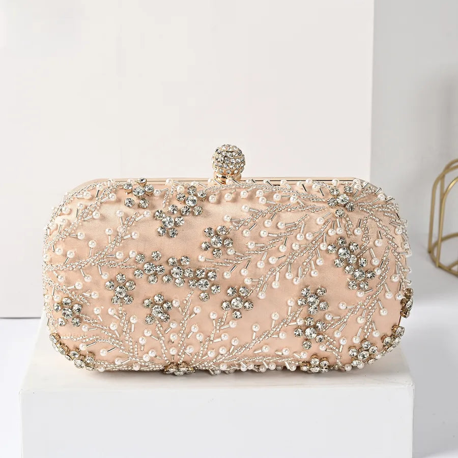 New Diamond-encrusted Evening Bag Pearl Handbag Handmade Beaded Light Luxury Banquet Diamond Bag Crossbody Shoulder Bag