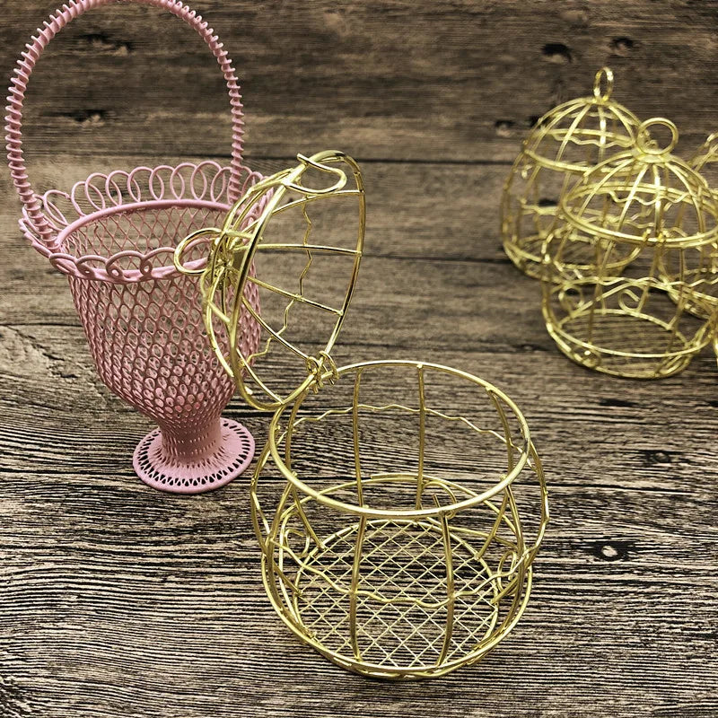 Hot selling Golden hollow Birdcage candy box wrought iron candy box gift box wedding wedding supplies spot wholesale