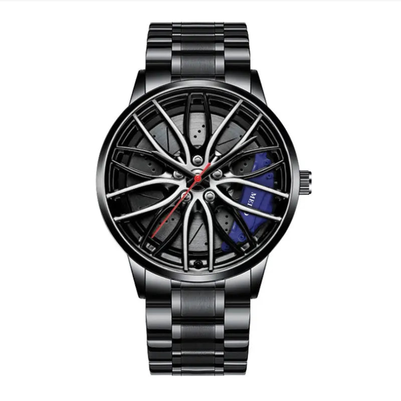 Casual Solid Color Single Folding Buckle Quartz Men's Watches