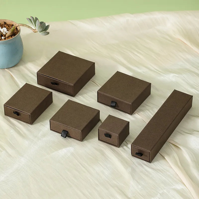 Basic Solid Color Paper Jewelry Boxes