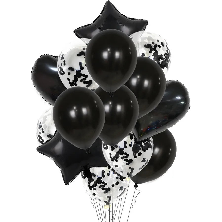 birthday simple style star heart shape aluminum film indoor outdoor party balloons