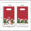 Christmas Cartoon Plastic Gift Bags Candy Packaging Handheld Storage Bags Flat Mouth Holiday Themed Printed Red Green