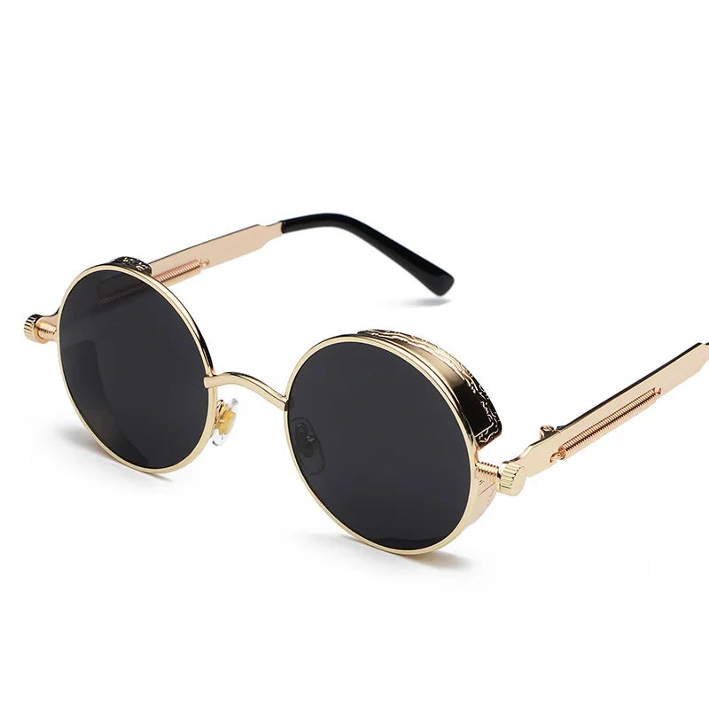 hip-hop punk streetwear round pc round frame full frame men's sunglasses