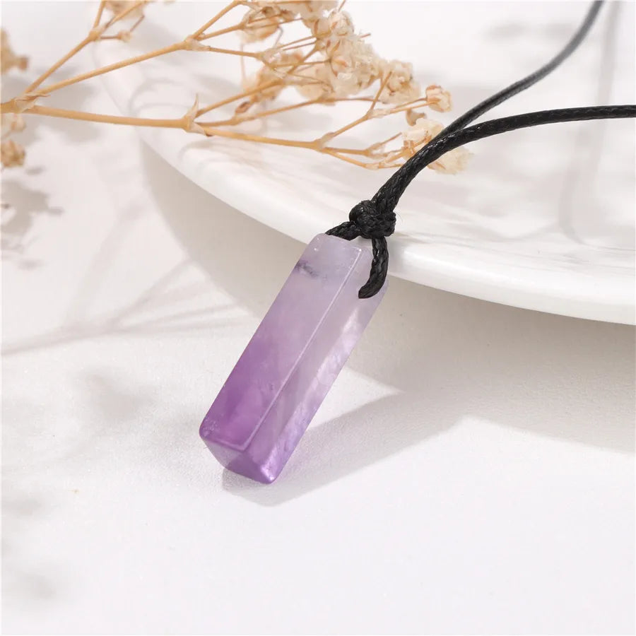 Retro Geometric natural stone Pendant Necklace In Bulk