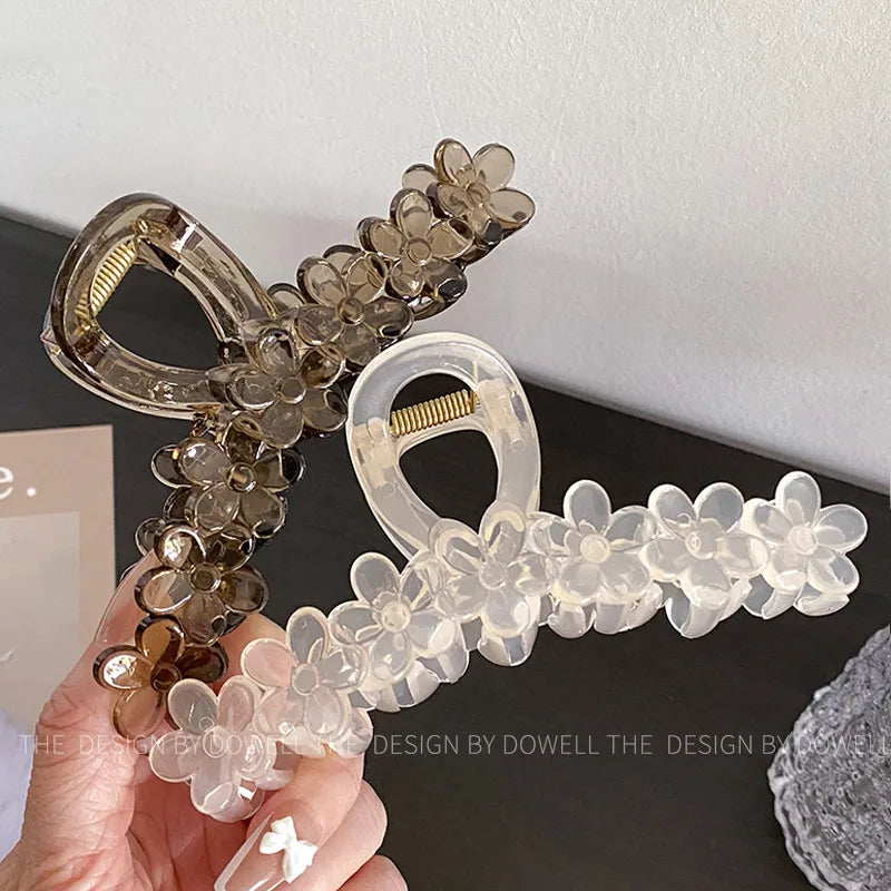 ig style flower resin hair claws