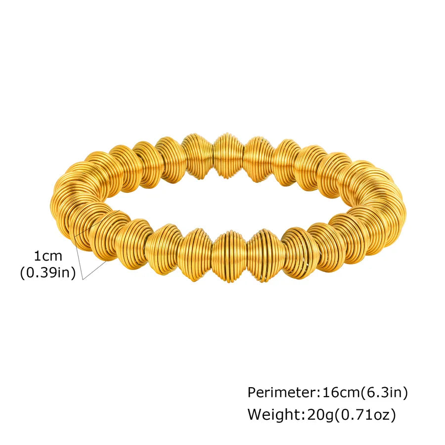 IG Style Casual Simple Style Geometric 201 Stainless Steel 18K Gold Plated Handmade Chain Armband In Bulk