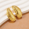 1 Pair Classic Style Geometric 304 Stainless Steel 18K Gold Plated Ear Studs