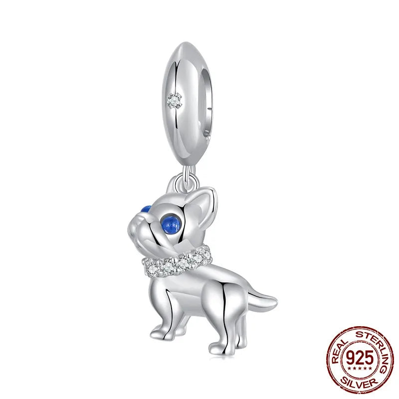 Aifule Pet Dog Cute Animal Series Beaded DIY Beaded S925 Sterling Silver Combination Wholesale Ornament Scattered Beads
