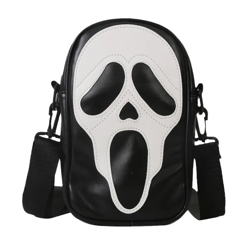 New Halloween Skeleton Bag Eccentric Personality Ghost Shoulder Bag Women Messenger Bag Christmas Phone Small Square Bag