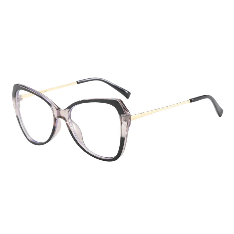 Elegant Daily versatile Advanced Sense Solid Color Pc Cat Eye Full Frame Women's Sunglasses