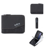Men's Solid Color Pu Leather Zipper Small Wallets