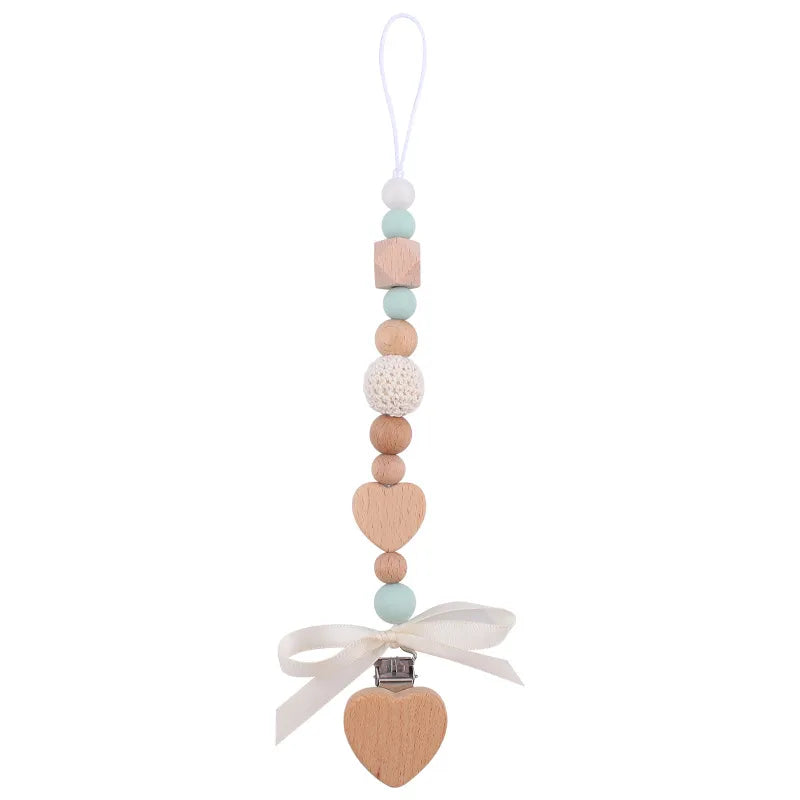 Cute Heart Shape Bow Knot Beech Silica Gel Baby Accessories