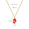 Christmas Creative Design Sense Bell Necklace Women's Versatile Pendant Oil Drop Deer Snowman Cartoon Stainless Steel Titanium Steel