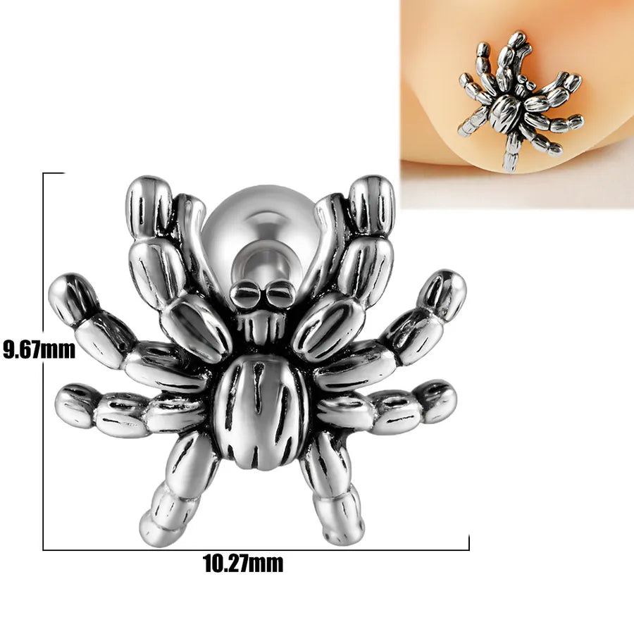 1 Piece Ear Cartilage Rings & Studs Punk Cool Style Solid Color 304 Stainless Steel Plating Inlay Zircon 18K Gold Plated Ear Cartilage Rings & Studs
