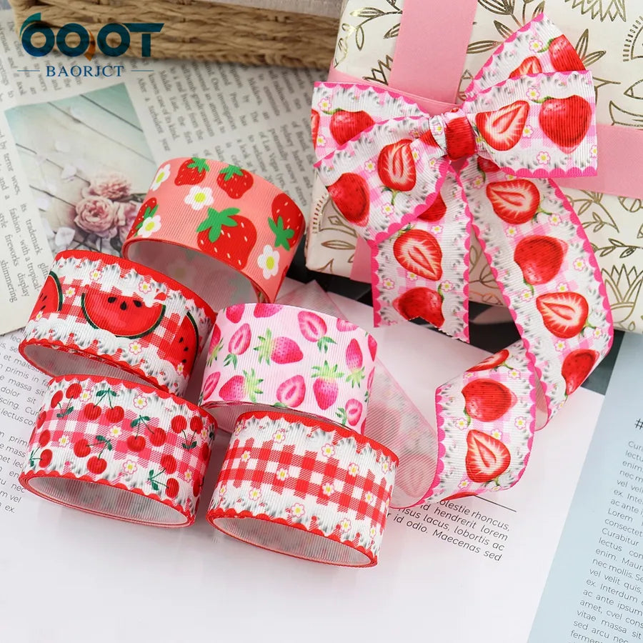Casual Elegant Simple Style Flower Strawberry Polyester Wedding Banquet Birthday Party Supplies Gift Wrapping Supplies 1 Roll