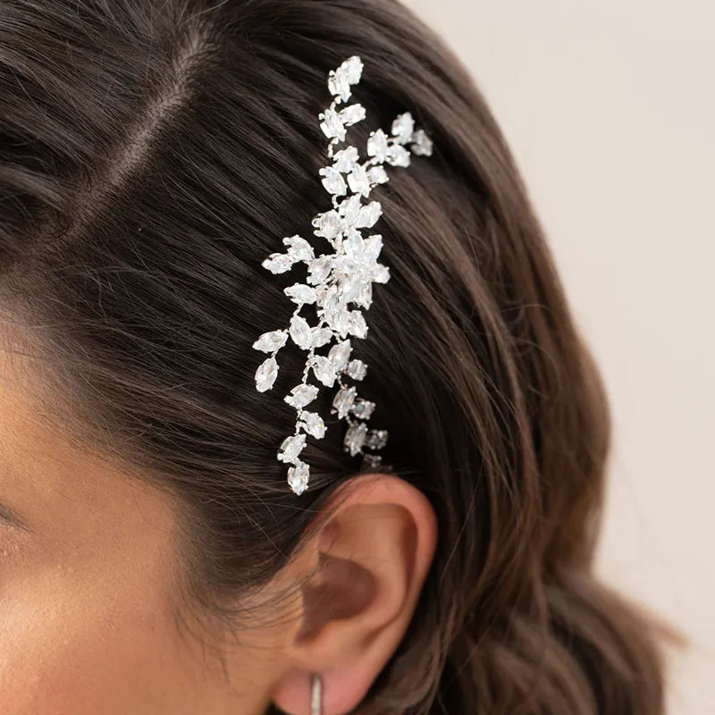 fashion flower zircon Hair comb wedding accessories handmade Hair bridal side comb Hair comb Hair comb
