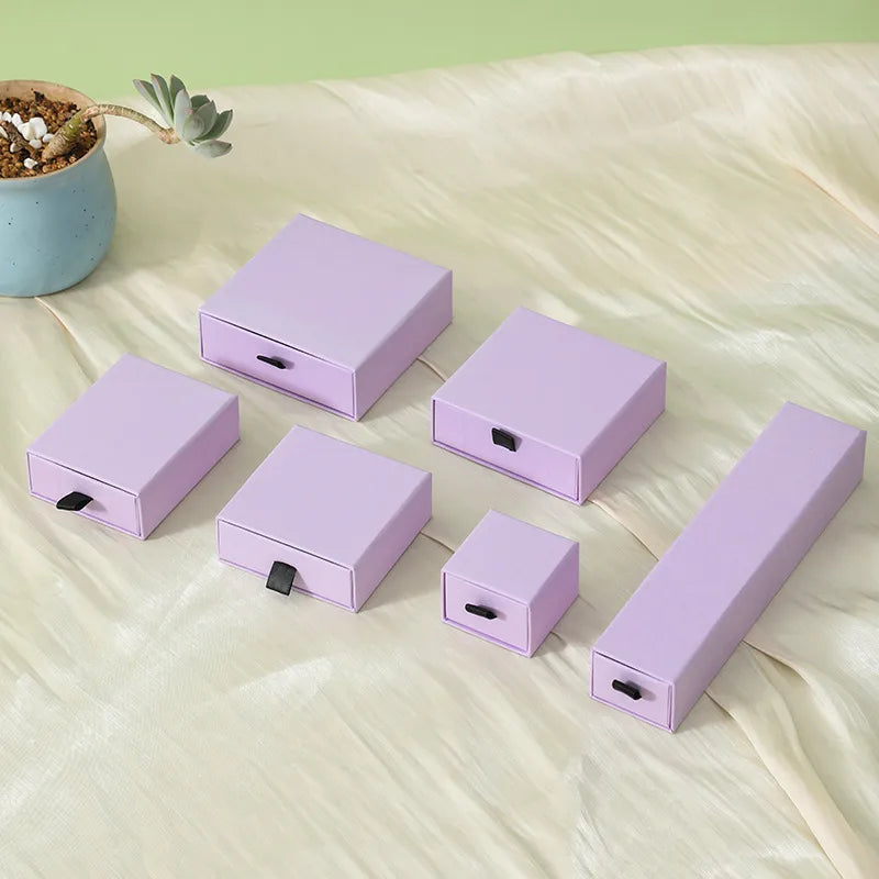 Basic Solid Color Paper Jewelry Boxes