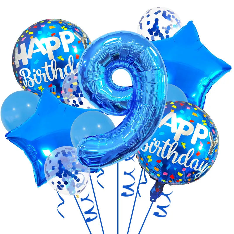 Birthday IG Style Letter Number Star Aluminum Film Party Festival Balloons