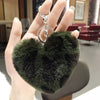 fashion heart shape leopard metal unisex bag pendant keychain 1 piece