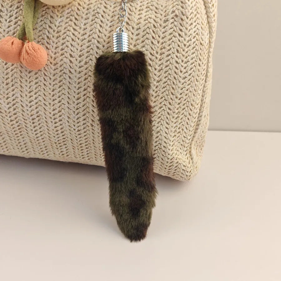 Simple Style Leopard Imitation Wool Unisex Bag Pendant Keychain